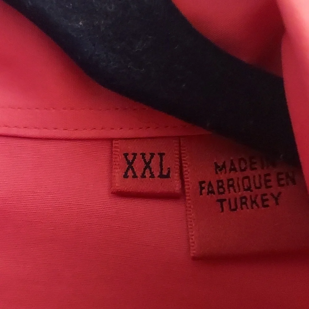 HUGO by Hugo Boss Slim Line Button Down Long Sleeve Coral Dress Shirt - Picture 3 of 12